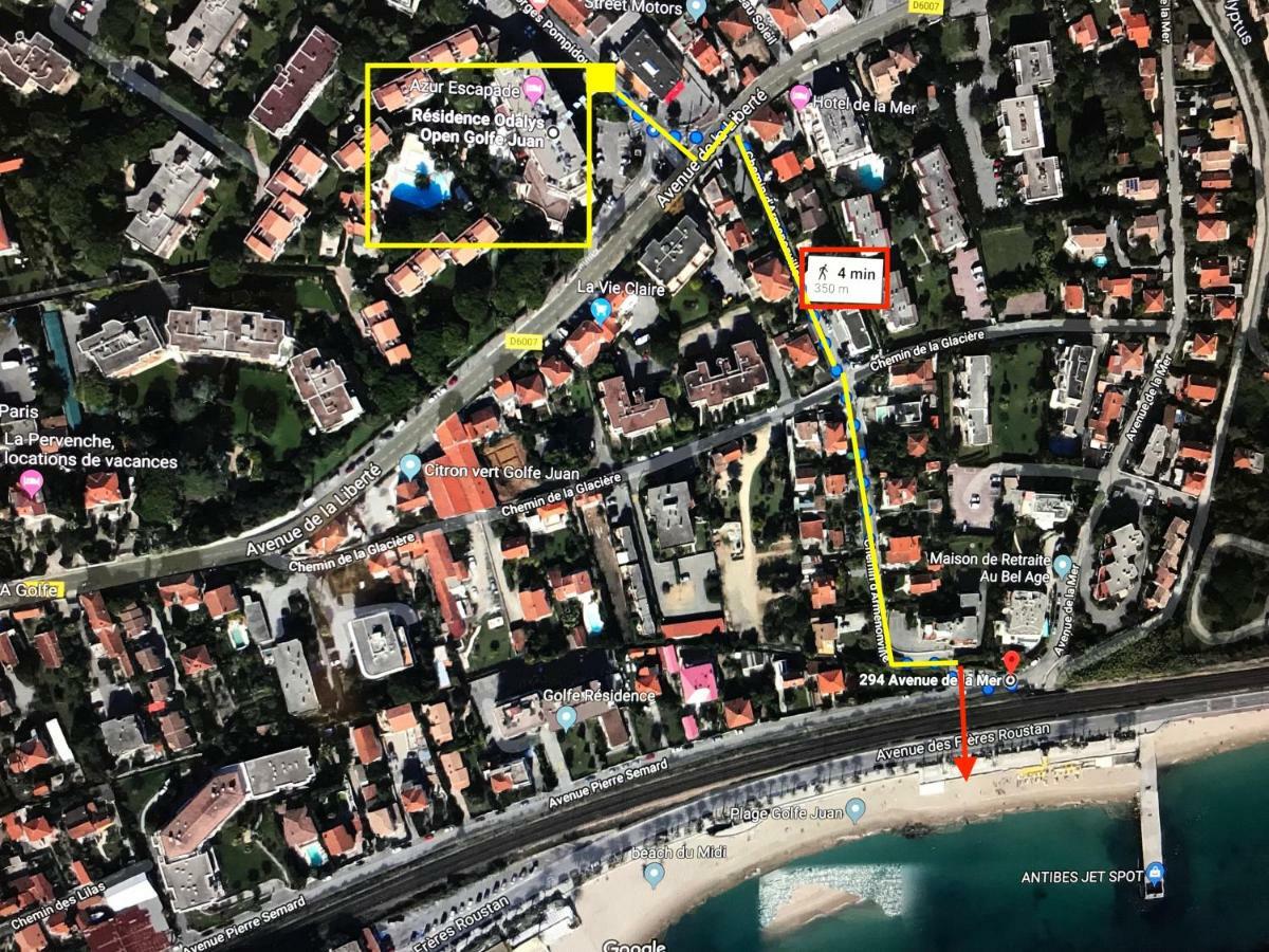 Appartement T2 De Standing Au Pied Des Plages Golfe-Juan Exterior foto